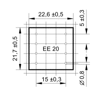 Print Layout - EE20 Transformer