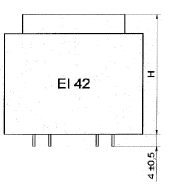 Terminal og Transformer højde - EI42 Transformer