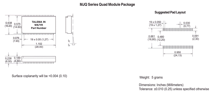 Packaging & Dimensions